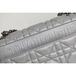 ▪️ DIOR CARO Grey Gunmetal Buckle DR-061