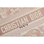 DIOR LADY-D-LITE five compartment toffee bag embroidered tiger pink