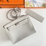 Kelly danse evercolor calf leather pearl grey silver buckle