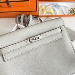 Kelly danse evercolor calf leather pearl grey silver buckle
