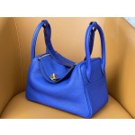 Lindy26 touch electric blue France counter tc leather gold buckle