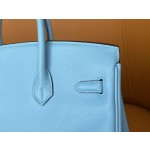 Birkin 25/30 Northern Blue swift Leather Gold Buckle
