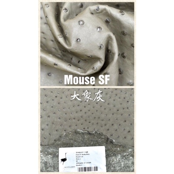 Hermes makes exclusive leather wild South African ostrich leather:CK18 elephant gray