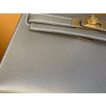 Mini Kelly 2nd generation elephant gray epsom leather