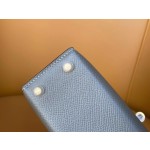 Mini Kelly 2nd generation elephant gray epsom leather