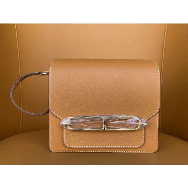 Roulis19 toffee gold evercolor leather