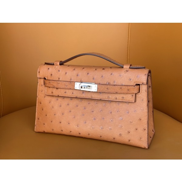 Mini Kelly Generation Evening Bag South Africa kk Ostrich Leather