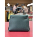 Kelly25 British green ep leather gold buckle