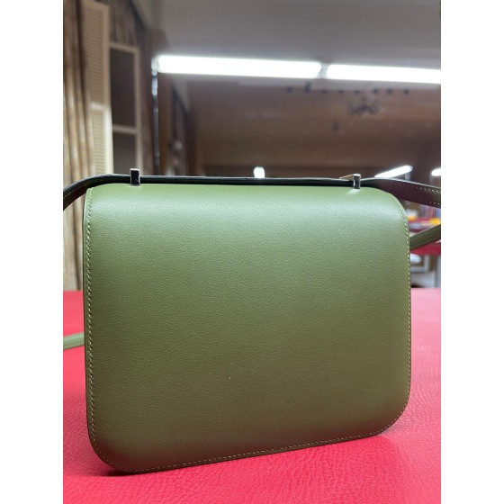 Kangkang 19 jungle green swift leather silver buckle