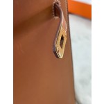 Kelly25 Golden Brown Saddle Leather Gold Buckle Outseam