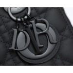 Four compartments So black🖤 DR-091 Lady Dior Ultra Mat Pocket Handbag