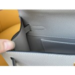 mini Kelly Asphalt Grey Epsom Gold Buckle