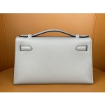 mini Kelly Asphalt Grey Epsom Gold Buckle