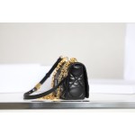 DIOR CARO Black Gilt Buckle DR-061