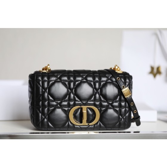 DIOR CARO Black Gilt Buckle DR-061