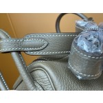 mini lindy elephant grey tc leather gold buckle