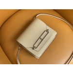 roulis19 trench coat gray evercolor leather silver buckle