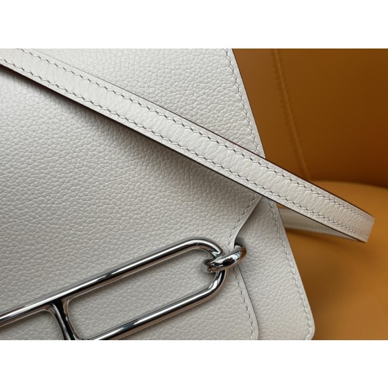 roulis19 trench coat gray evercolor leather silver buckle