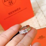 Hermes Square Diamond Ring
