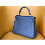 Kelly25 Midnight Blue Togo with Rose Purple