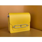 Roulis19 amber yellow evercolor leather
