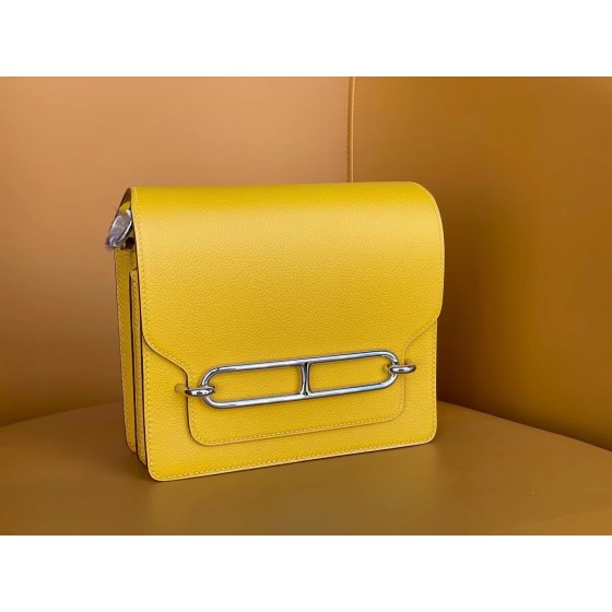 Roulis19 amber yellow evercolor leather