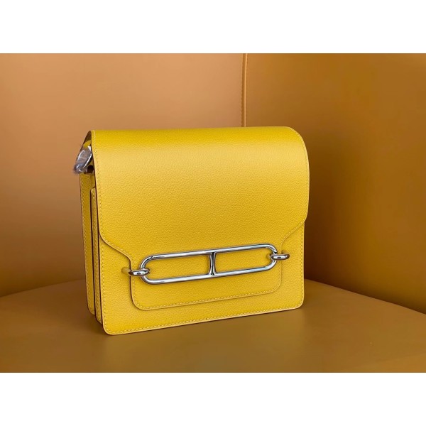 Roulis19 amber yellow evercolor leather