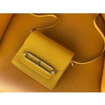 Roulis19 amber yellow evercolor leather