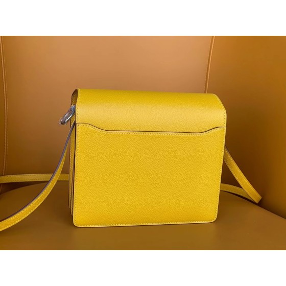 Roulis19 amber yellow evercolor leather