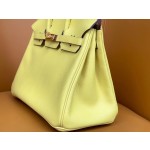 Birkin 25/30 Small chicken yellow swift skin gold buckle