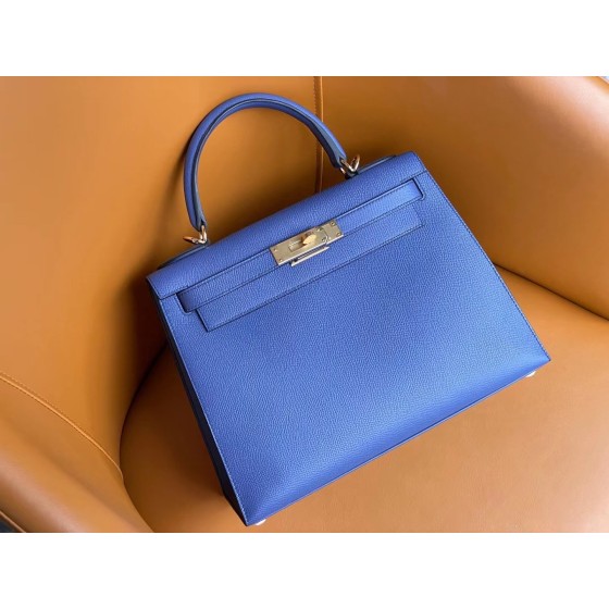 KellyKelly 28 agate blue epsom leather gold buckle