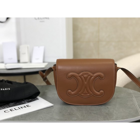 CELINE Full Leather Small Saddle Bag Model: 198263