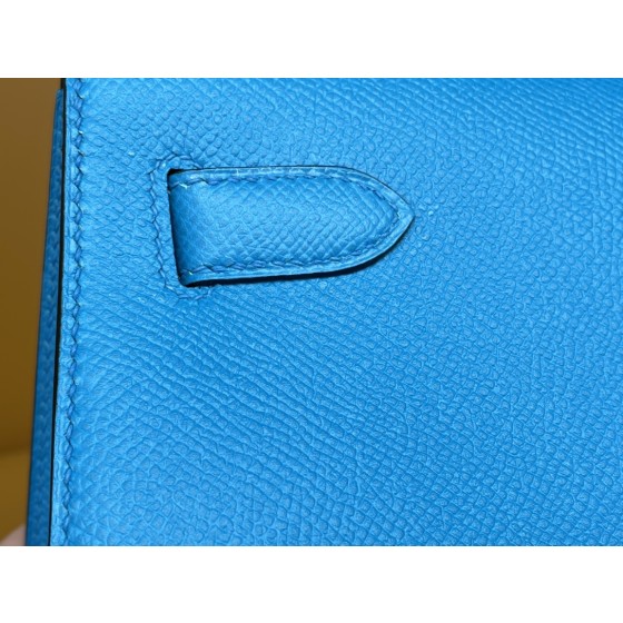 Kelly28 Izmir blue epsom leather