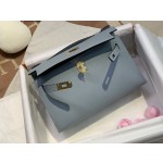 Minikelly swift linen blue silver buckle