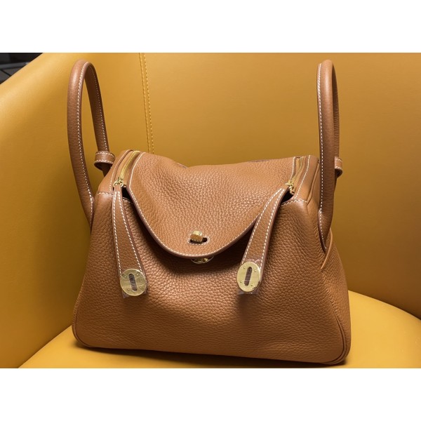 Lindy 26 gold brown tc leather gold buckle