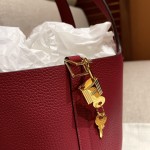 picotin18, K1 garnet red, handmade, French TC leather