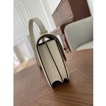 Kangkang 19 cream white goatskin gold buckle