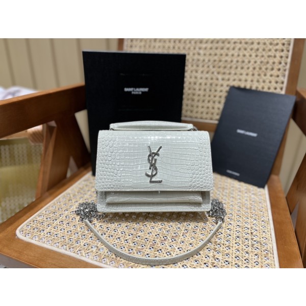 SAINT LAUREN #𝑺𝒖𝒏𝒔𝒆𝒕 𝑾𝒐𝒄#533026 original leather E.JD