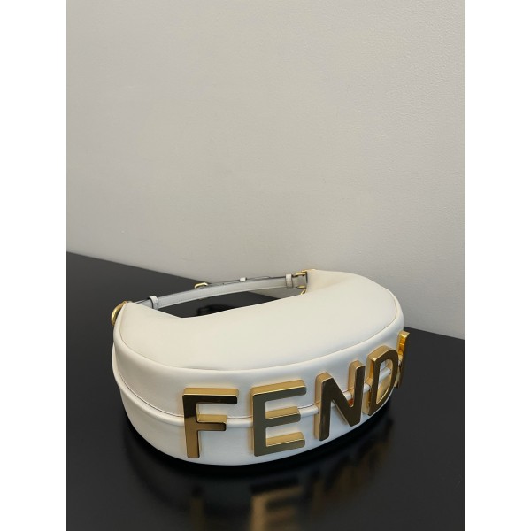 FENDI praphy underarm bag small white