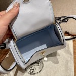 Mini lindy Lindy Swift T0 haze blue gold buckle top hand sewn custom