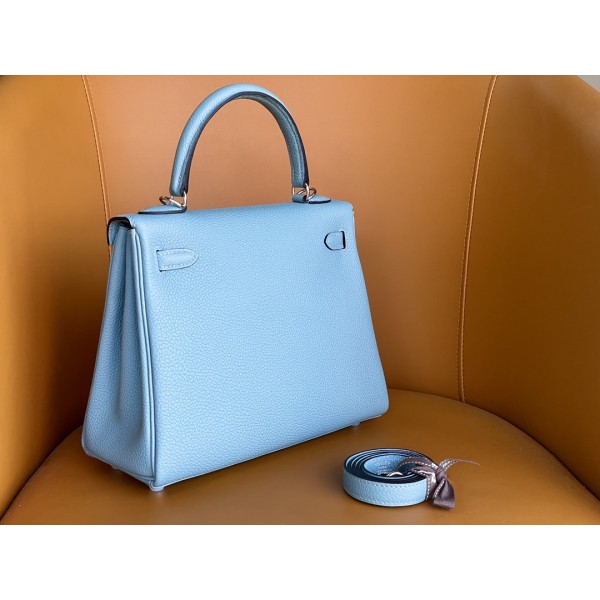 Kelly25 days cyan togo leather