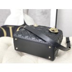 Dior five grid sheepskin black gold buckle 6605
