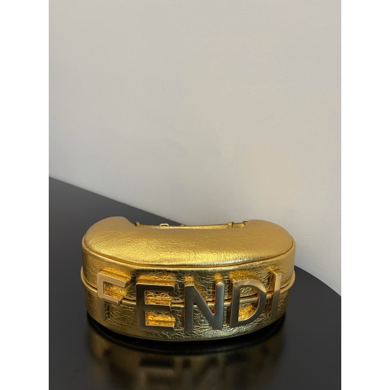 FENDI praphy underarm bag small gold