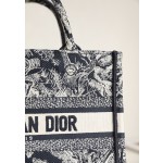 DIOR TOTE blue tiger pattern