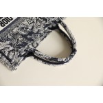 DIOR TOTE blue tiger pattern