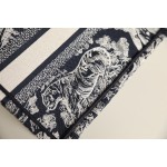 DIOR TOTE blue tiger pattern