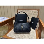 SAINT LAURENT Model: 657228 crocodile pattern original leather.JD