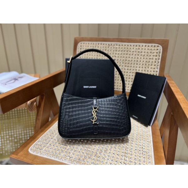 SAINT LAURENT Model: 657228 crocodile pattern original leather.JD