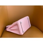 Birkin 25/30 3q Pink togo Leather Silver Buckle