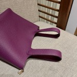 picotin18, P9 sea anemone purple, handmade, French TC leather